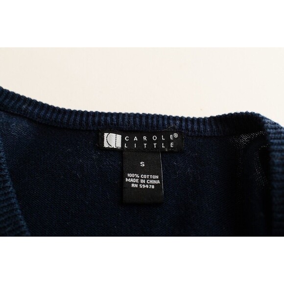 Carol Little S Blue argyle sweater academia preppy Eclectic Grandpa button up - Picture 3 of 6